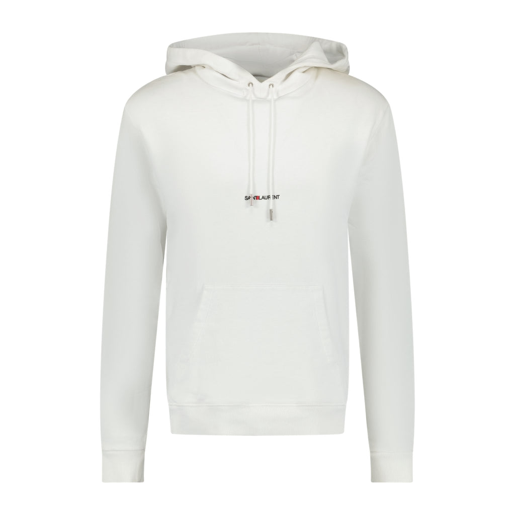 Saint Laurent Writing Logo Hoodie White - Boinclo ltd - Outlet Sale Under Retail