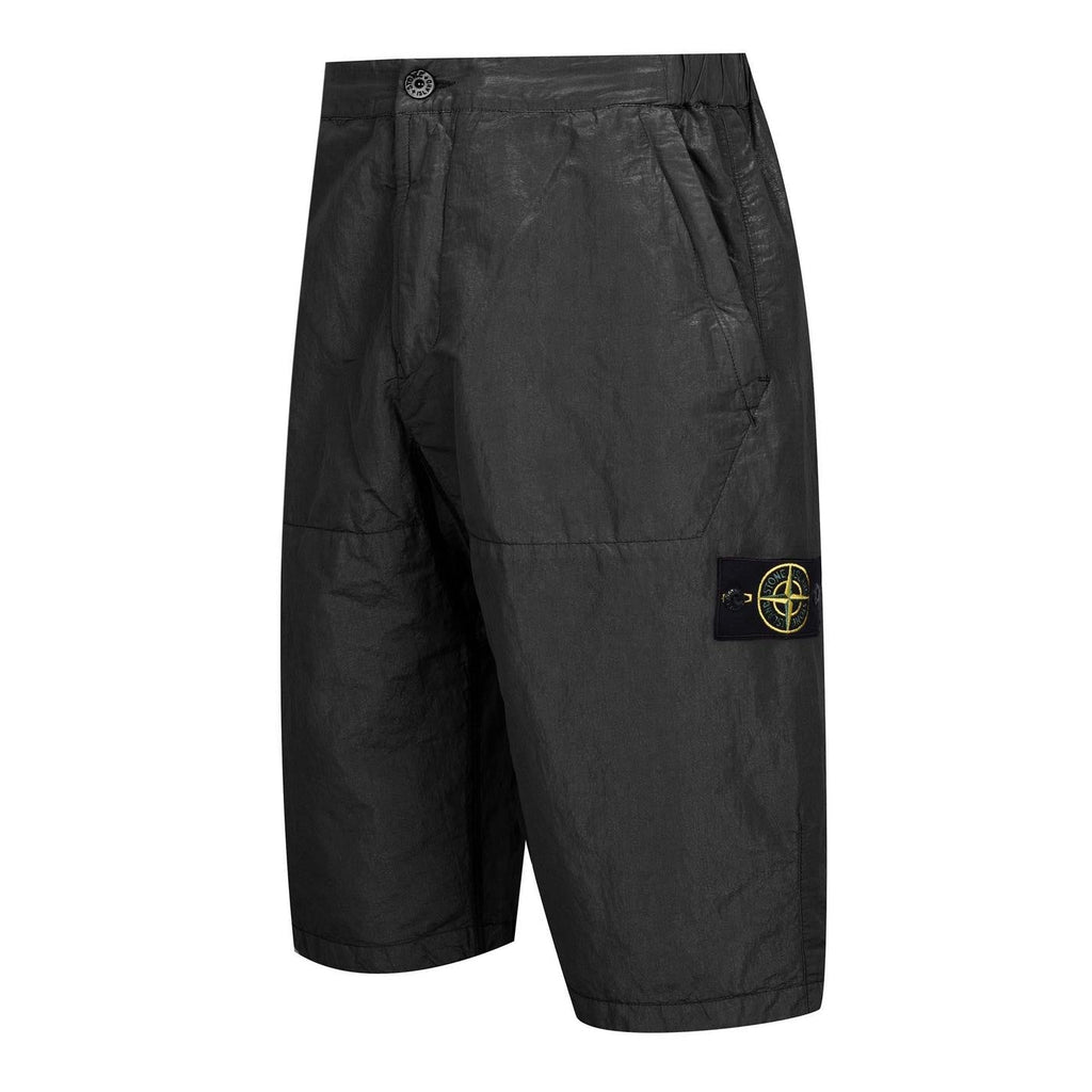 Stone Island Badge Reflective Shorts Black - Boinclo ltd - Outlet Sale Under Retail