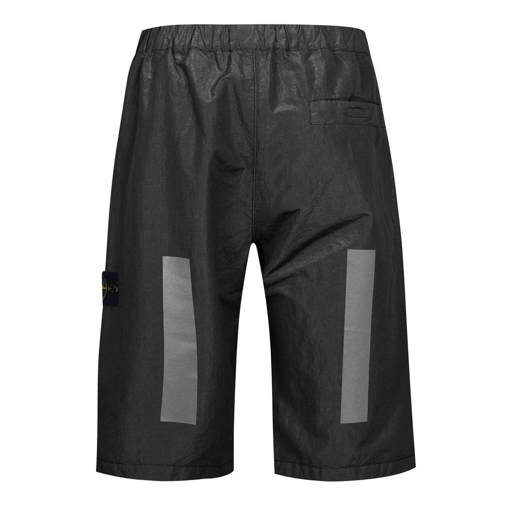 Stone Island Badge Reflective Shorts Black - Boinclo ltd - Outlet Sale Under Retail