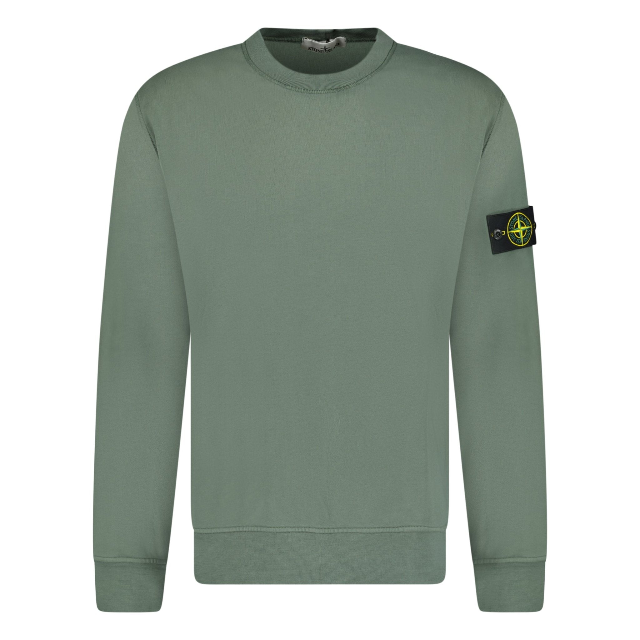 Stone Island Crew Neck Sweatshirt Musk Green