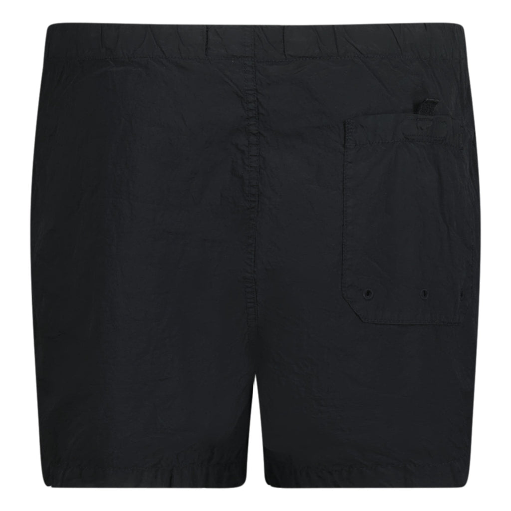 Stone Island Chrome Swim Shorts With Buttons Black - Boinclo ltd - Outlet Sale Under Retail