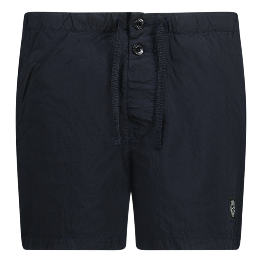 Stone Island Chrome Swim Shorts With Buttons Navy - Boinclo ltd - Outlet Sale Under Retail