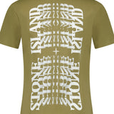 Stone Island Compass Print Logo T-Shirt Brown - Boinclo ltd - Outlet Sale Under Retail