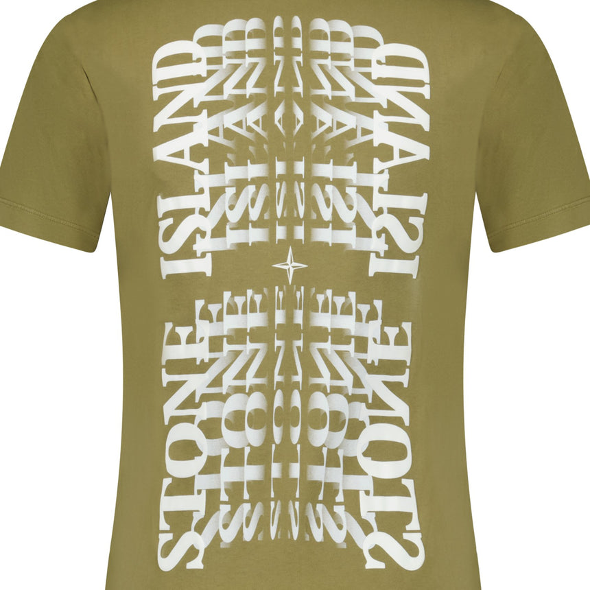Stone Island Compass Print Logo T-Shirt Brown - Boinclo ltd - Outlet Sale Under Retail