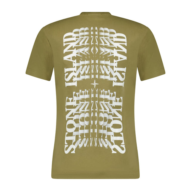 Stone Island Compass Print Logo T-Shirt Brown - Boinclo ltd - Outlet Sale Under Retail