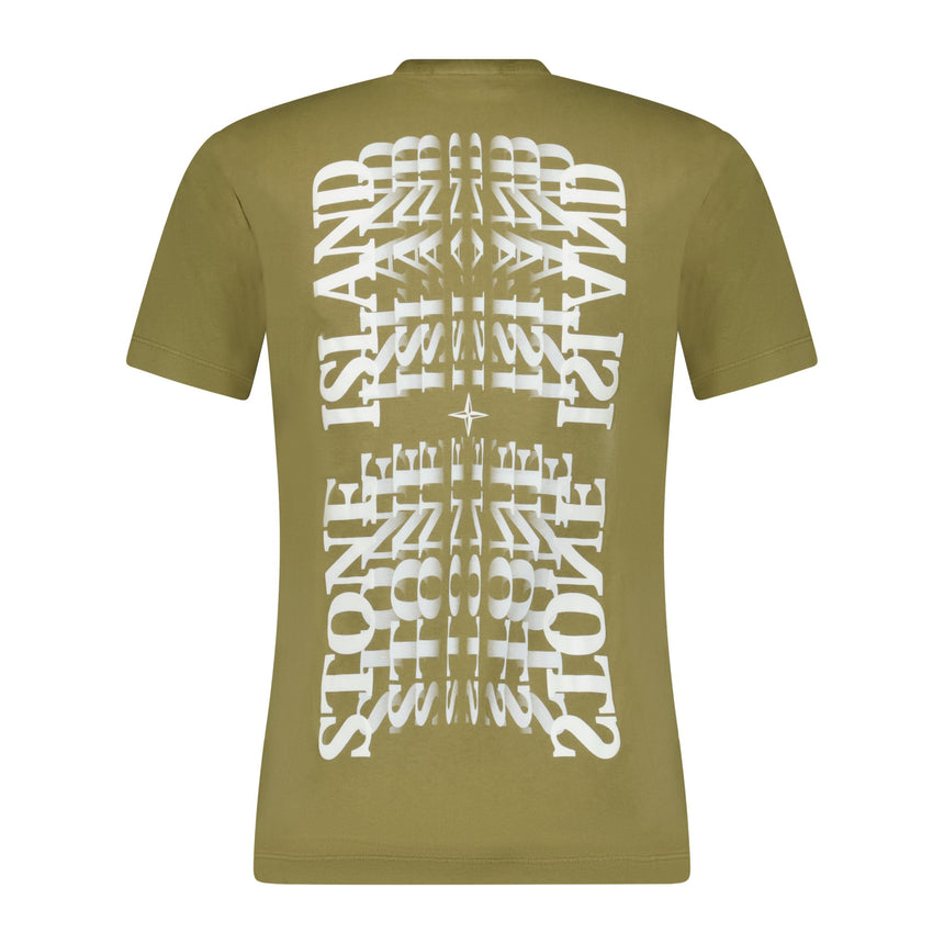 Stone Island Compass Print Logo T-Shirt Brown - Boinclo ltd - Outlet Sale Under Retail