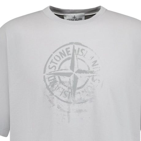 Stone Island Compass Print Logo T-Shirt Dust Grey - Boinclo ltd - Outlet Sale Under Retail