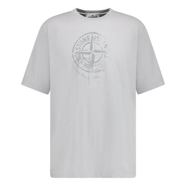 Stone Island Compass Print Logo T-Shirt Dust Grey - Boinclo ltd - Outlet Sale Under Retail