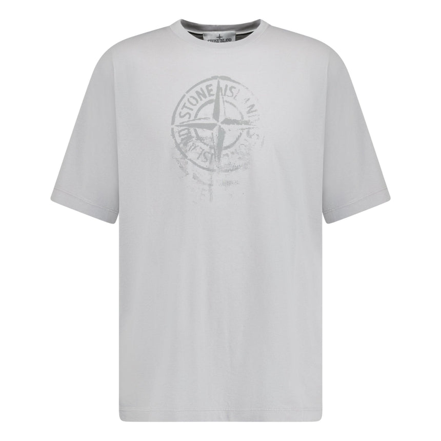 Stone Island Compass Print Logo T-Shirt Dust Grey - Boinclo ltd - Outlet Sale Under Retail