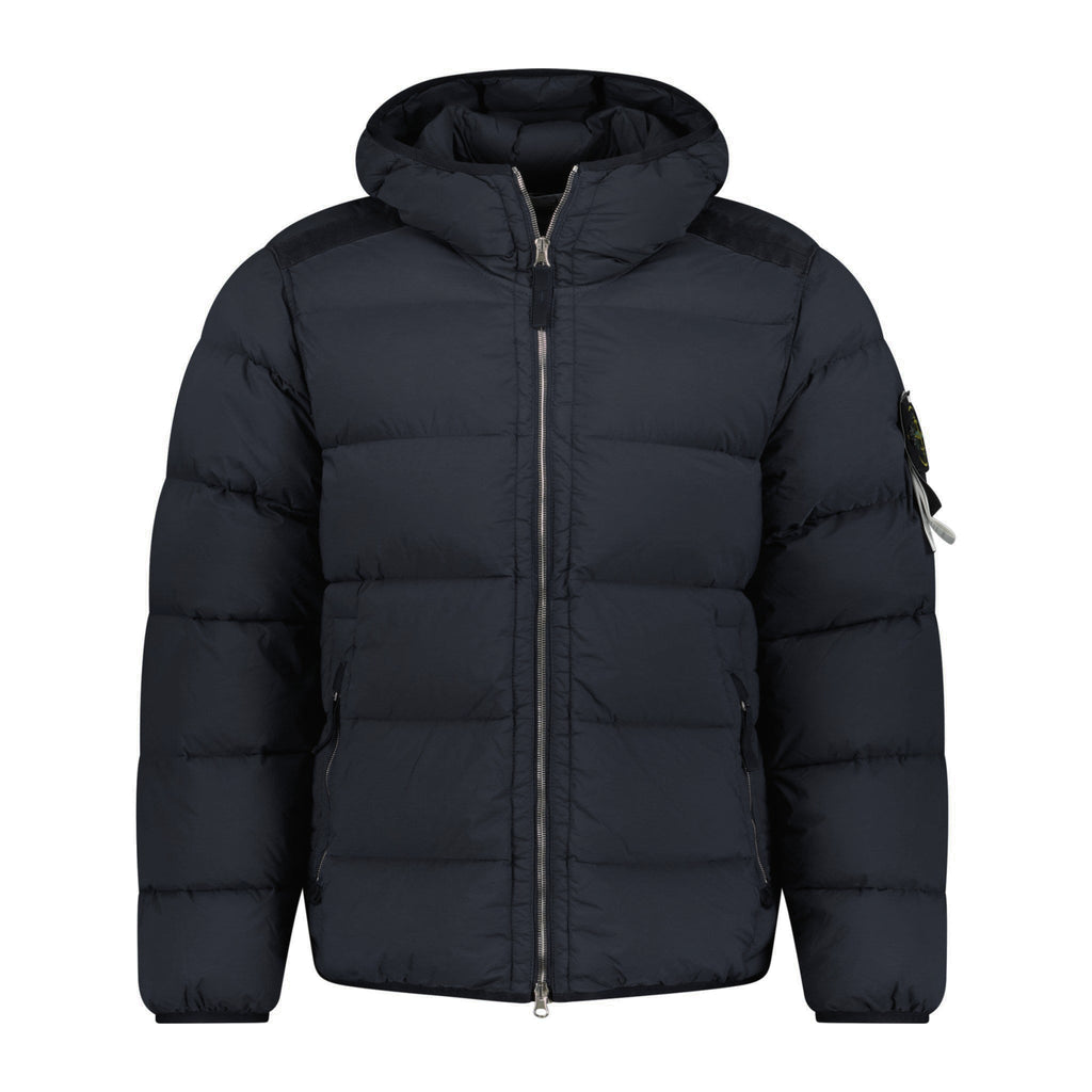 Stone Island Hooded Puffer Jacket In Seamless Tunnel Nylon Black - Boinclo ltd - Outlet Sale Under Retail