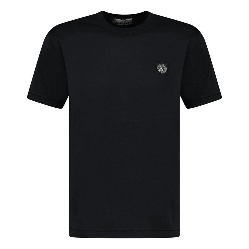 Stone Island Logo Patch Cotton T-Shirt Black - Boinclo ltd - Outlet Sale Under Retail