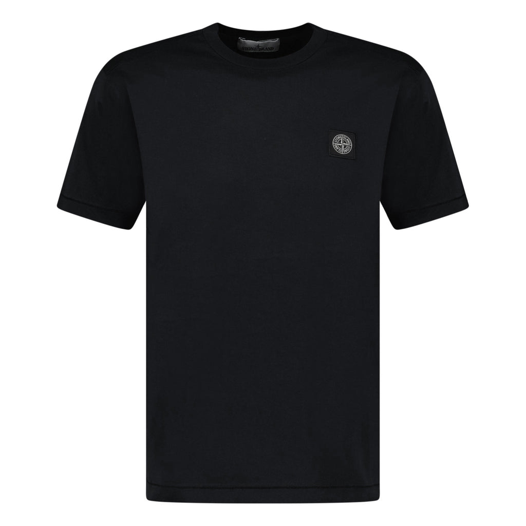 Stone Island Logo Patch Cotton T-Shirt Black - Boinclo ltd - Outlet Sale Under Retail