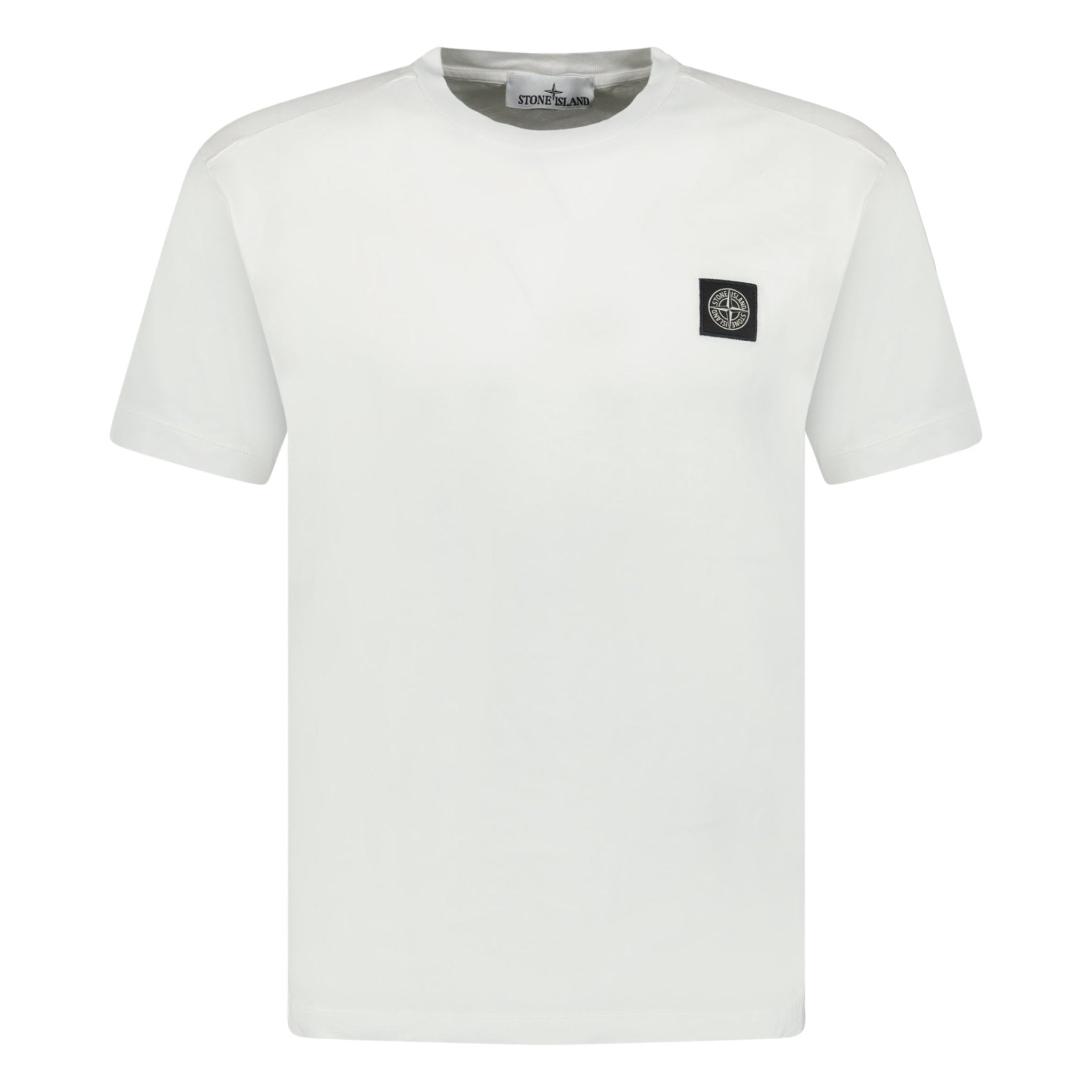 Stone Island Logo Patch Cotton T-Shirt White