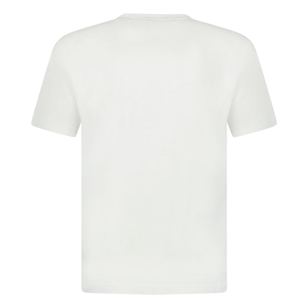 Stone Island Logo Patch Cotton T-Shirt White - Boinclo ltd - Outlet Sale Under Retail