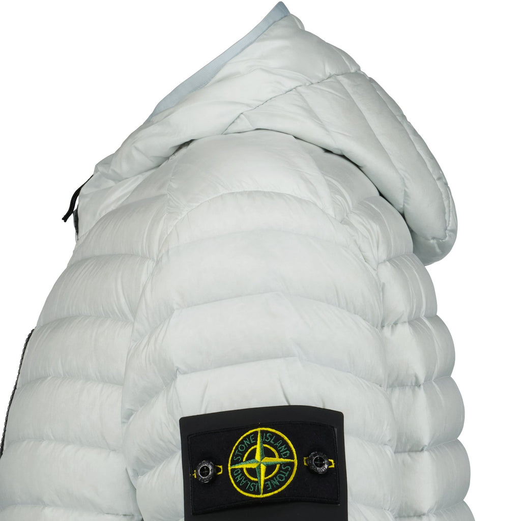 Stone Island Loom Woven Chambers R-Nylon Down-TC Hooded Jacket Ice Blue - Boinclo ltd - Outlet Sale Under Retail