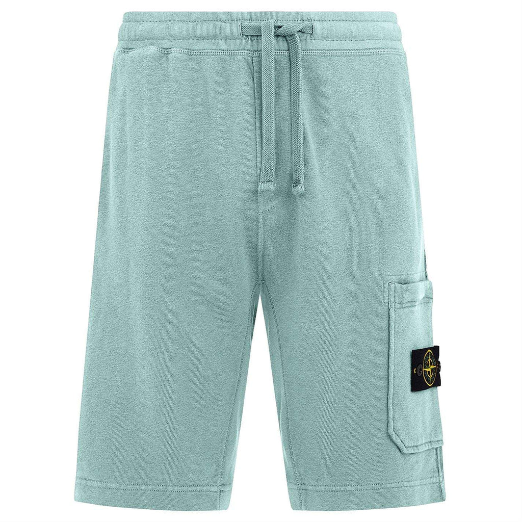 Stone Island Malfile Cotton Sweat Shorts Mint - Boinclo ltd - Outlet Sale Under Retail