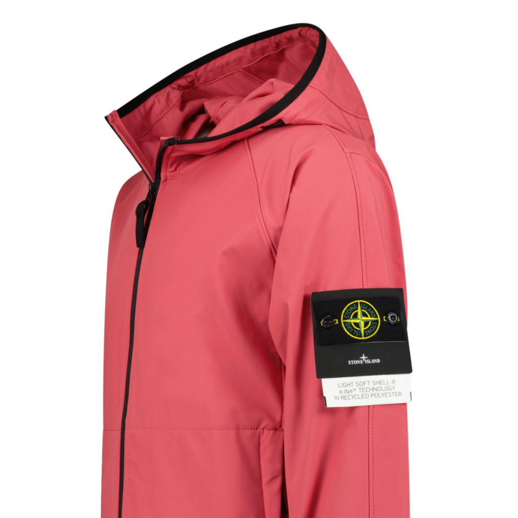 Stone Island Soft-Shell Zip-Up Jacket Pink - Boinclo ltd - Outlet Sale Under Retail