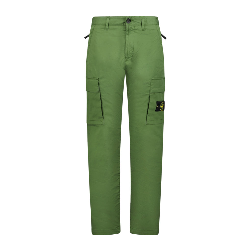 Stone Island Tapered Logo Cargo Trousers Green - Boinclo ltd - Outlet Sale Under Retail