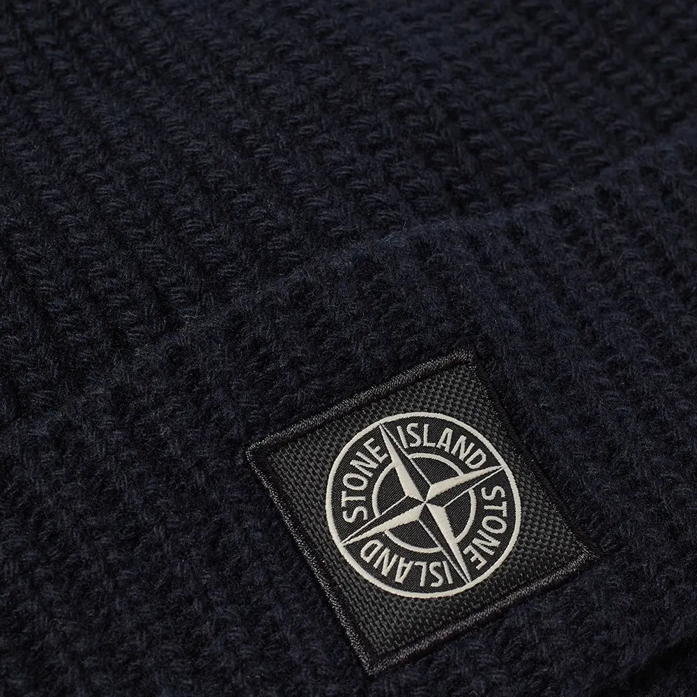 Stone Island Wool Beanie Hat Navy - Boinclo ltd - Outlet Sale Under Retail