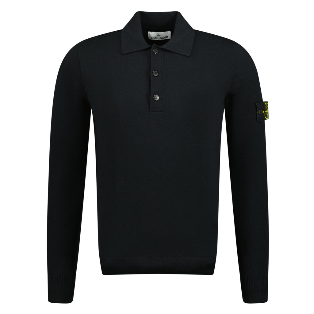 Stone Island Wool Polo-Shirt Black - Boinclo ltd - Outlet Sale Under Retail