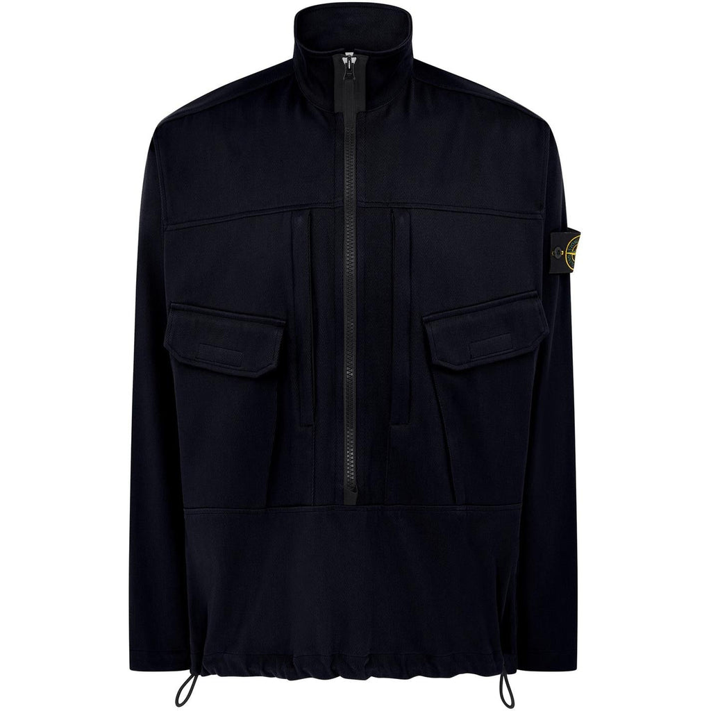 Stone Island Zip Smock Overshirt Jacket Black - Boinclo ltd - Outlet Sale Under Retail