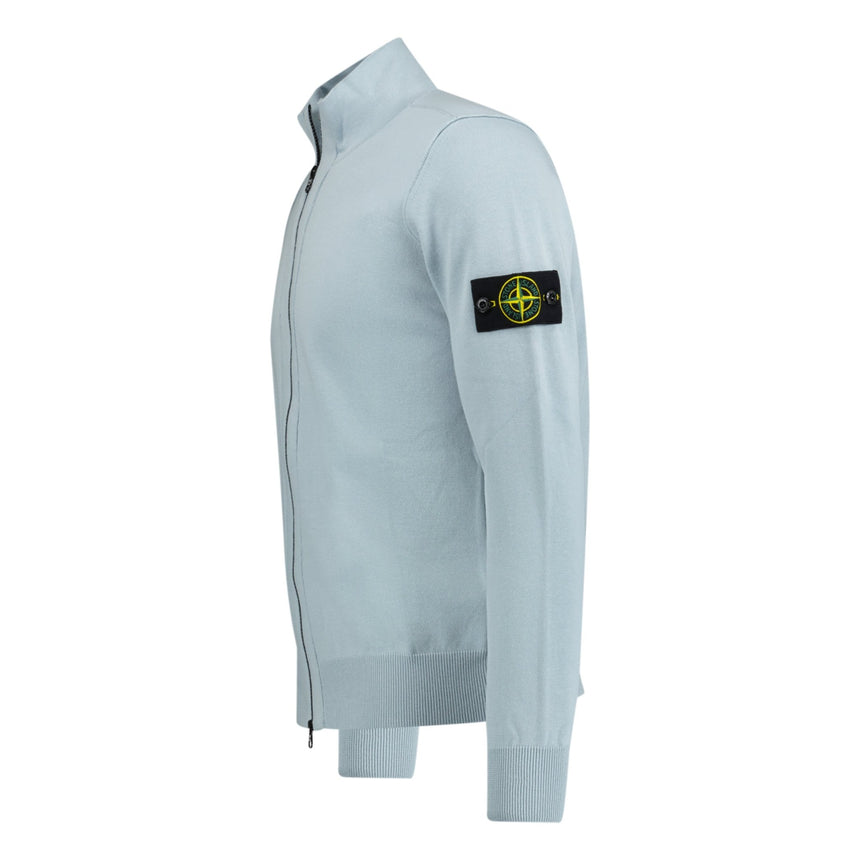 Stone Island Zip-Up Knit Cardigan Blue - Outlet Sale Always Under 