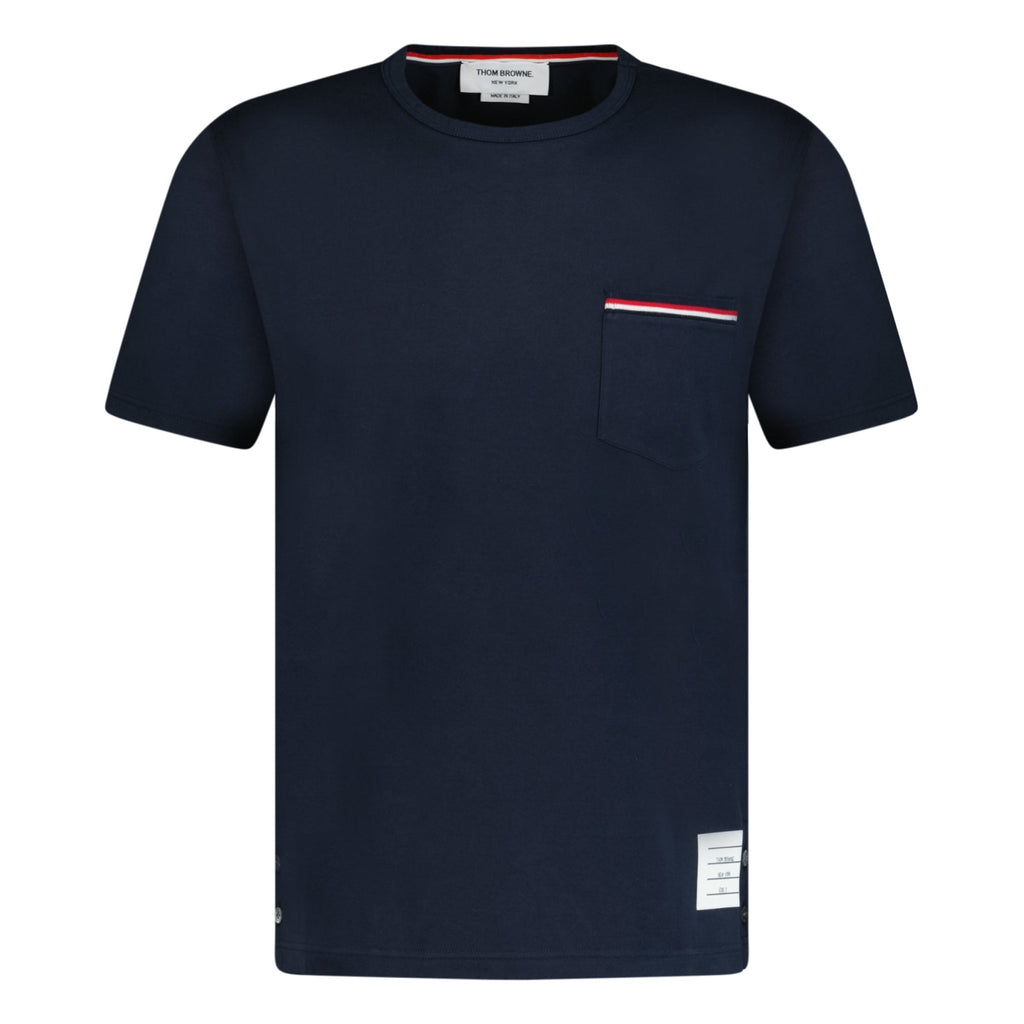 Thom Browne Crew Neck Pocket T-Shirt Navy - Boinclo ltd - Outlet Sale Under Retail