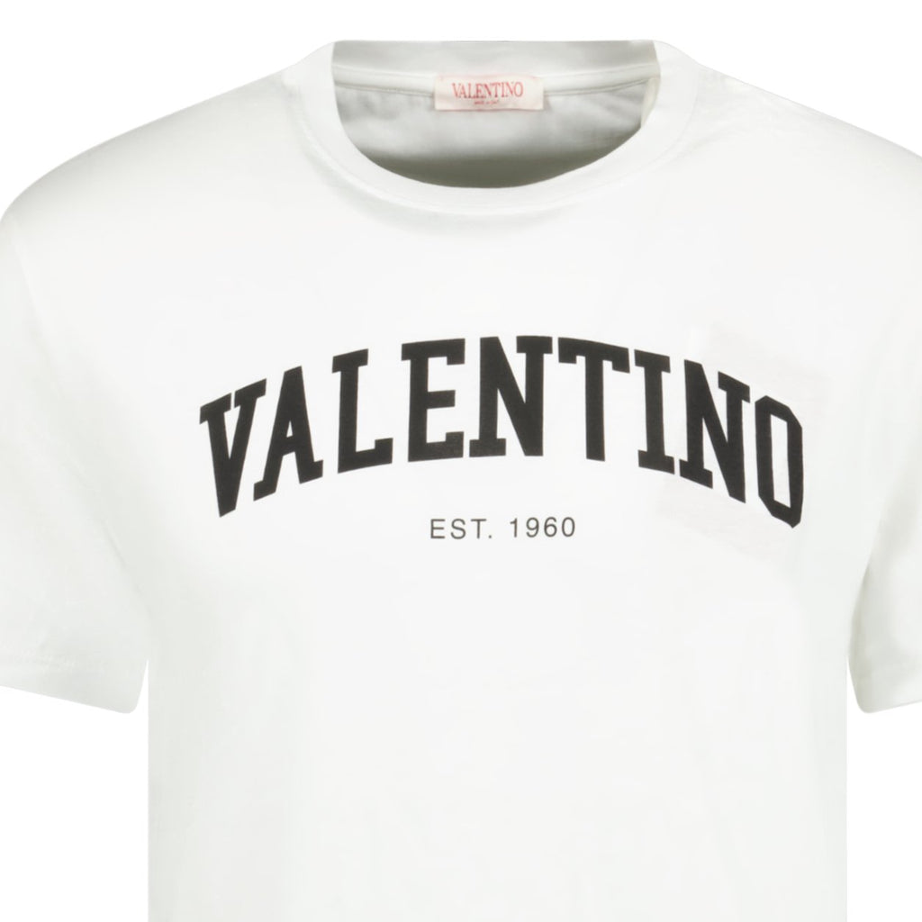 Valentino Black Logo T-Shirt White - Boinclo ltd - Outlet Sale Under Retail
