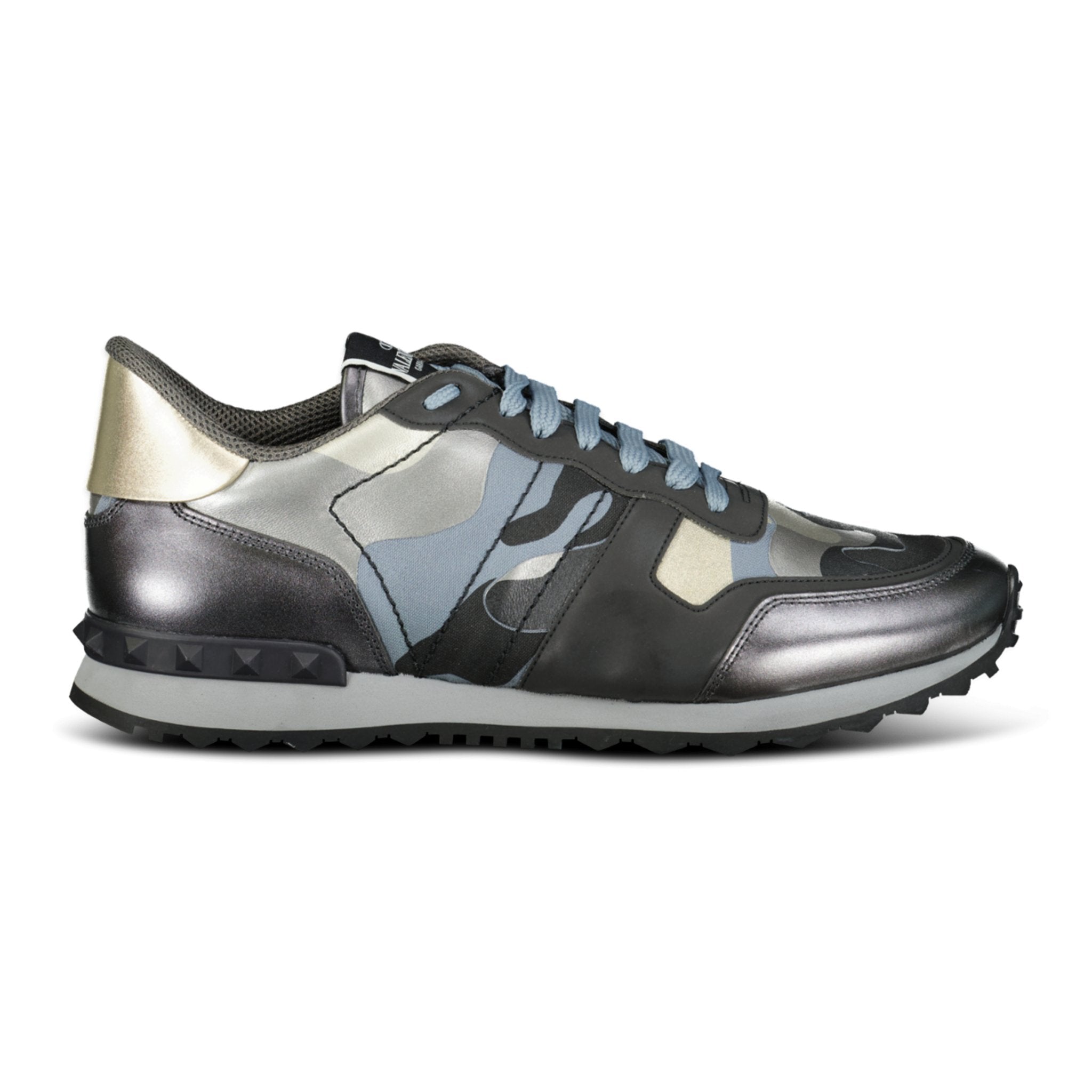 Valentino Black & Silver Rockrunner Trainers