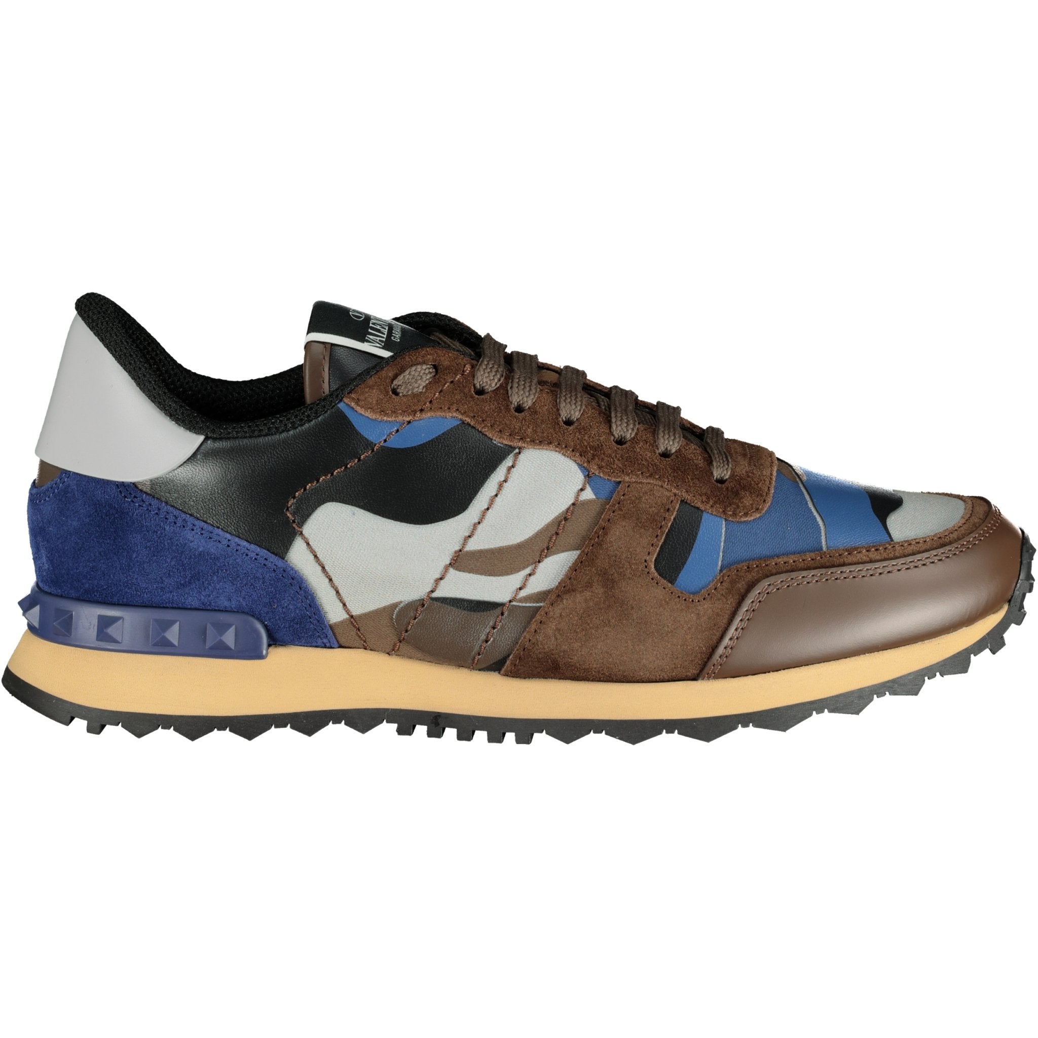 Valentino Brown & Blue Rockrunner Trainers