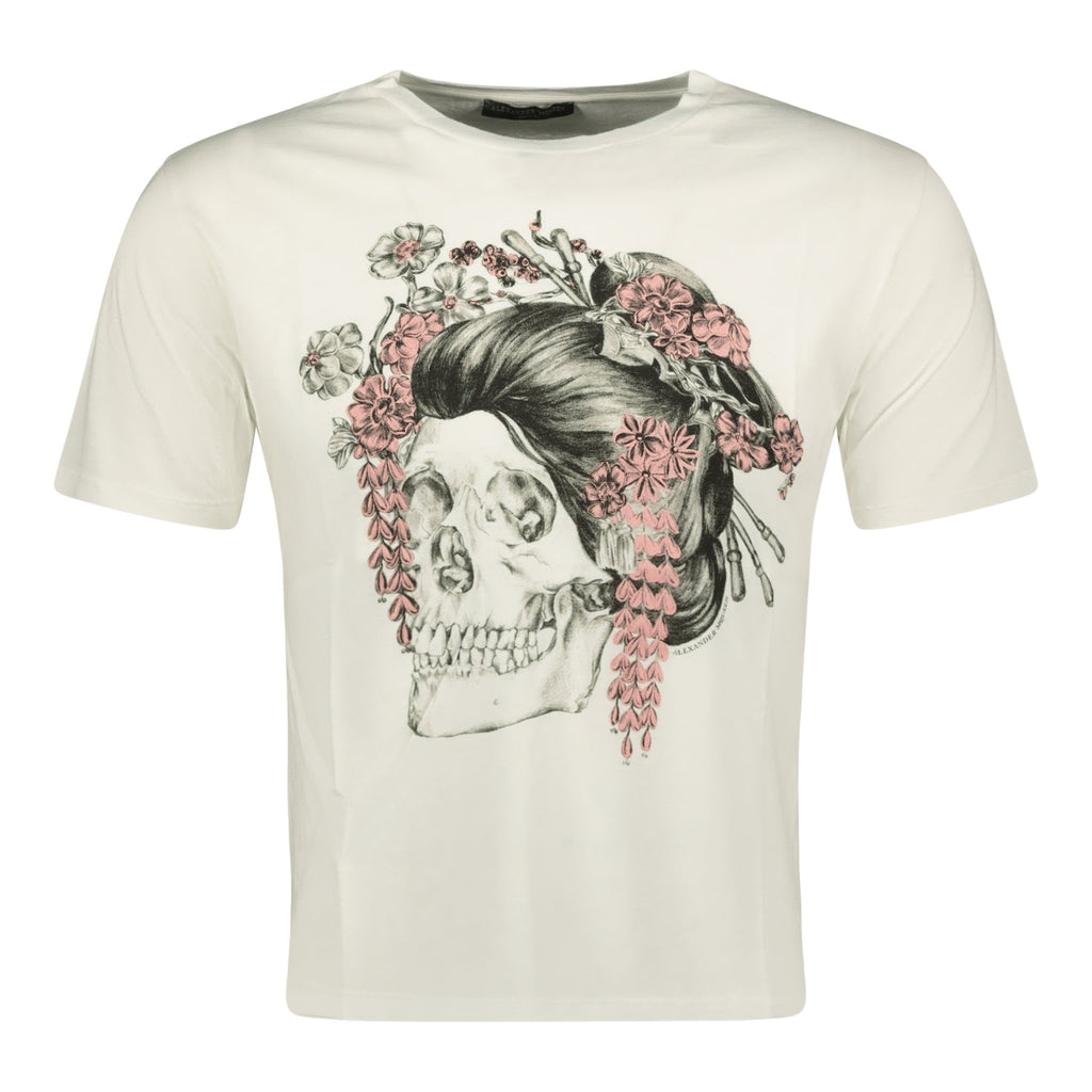 (Womens) Alexander McQueen Skull Floral T-Shirt - Boinclo ltd - Outlet Sale Under Retail