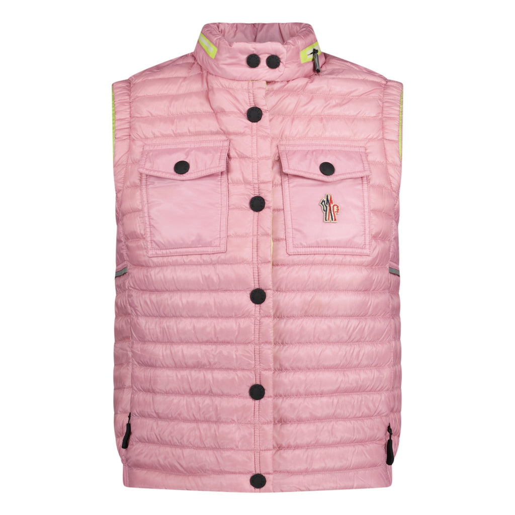 (Womens) Moncler Grenoble 'Gumanie' Fabric Gilet Pink - Boinclo ltd - Outlet Sale Under Retail