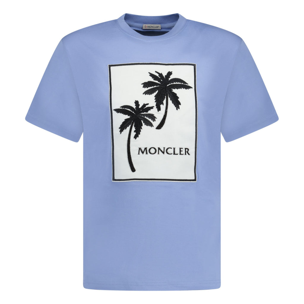 (Womens) Moncler Palm T-Shirt Blue - Boinclo ltd - Outlet Sale Under Retail