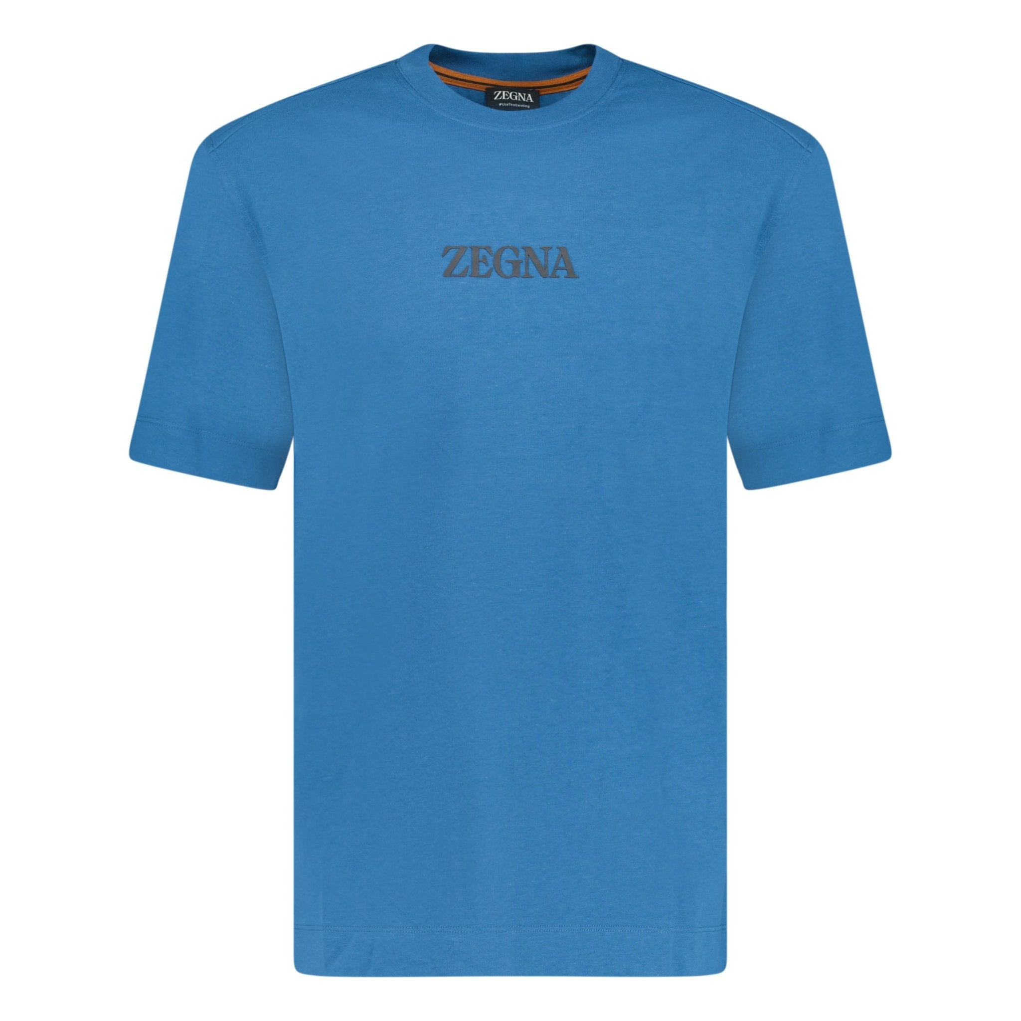 Zegna Logo T-Shirt Blue