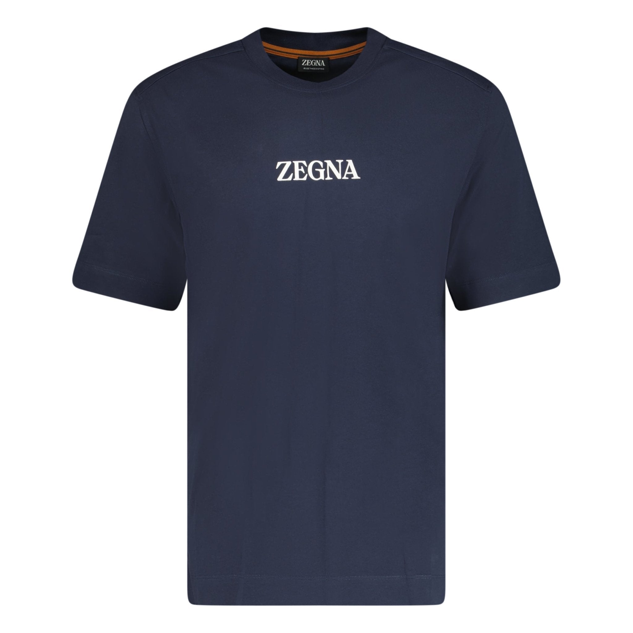 Zegna Logo T-Shirt Navy